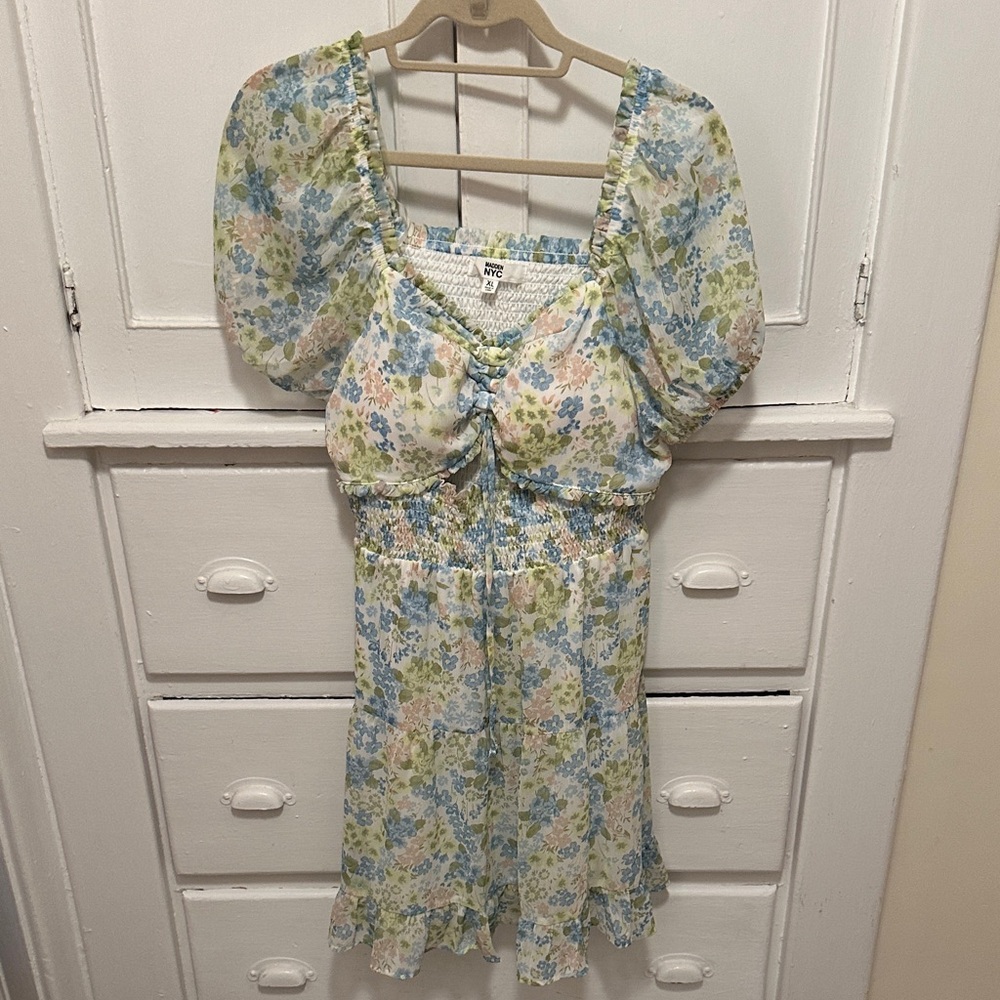 Floral Puff Sleeve Dress